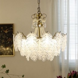 Elegant Glas Pendel Light Leaf Pendel Light