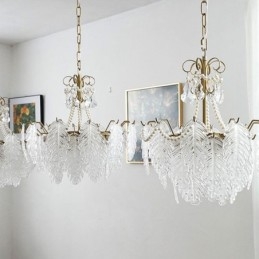 Elegant Glas Pendel Light Leaf Pendel Light