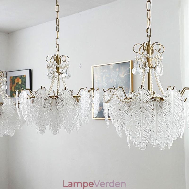 Elegant Glas Pendel Light Leaf Pendel Light