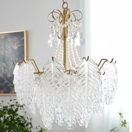 Elegant Glas Pendel Light Leaf Pendel Light