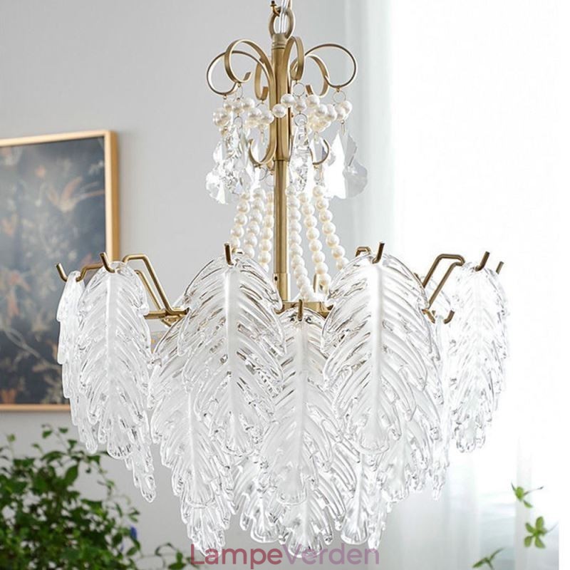 Elegant Glas Pendel Light Leaf Pendel Light