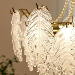 Elegant Glas Pendel Light Leaf Pendel Light