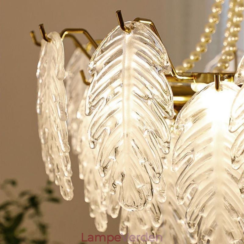 Elegant Glas Pendel Light Leaf Pendel Light