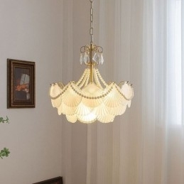 Europæisk glas pendel Elegant kammusling hængende lys