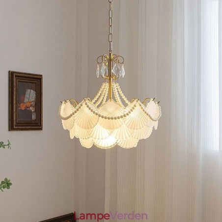 Europæisk glas pendel Elegant kammusling hængende lys Europæisk glas pendel Elegant kammusling hængende lys