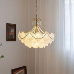 Europæisk glas pendel Elegant kammusling hængende lys