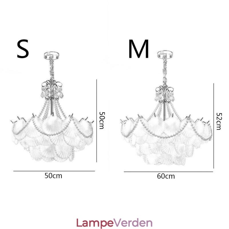 Europæisk glas pendel Elegant kammusling hængende lys