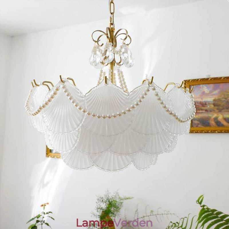 Europæisk glas pendel Elegant kammusling hængende lys