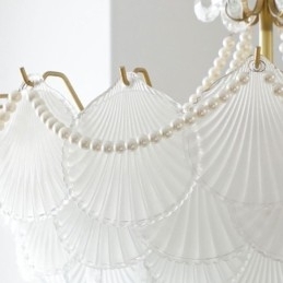 Europæisk glas pendel Elegant kammusling hængende lys