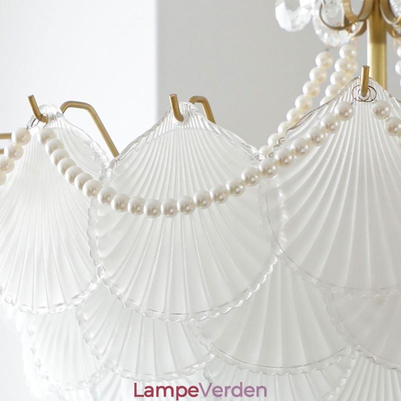 Europæisk glas pendel Elegant kammusling hængende lys