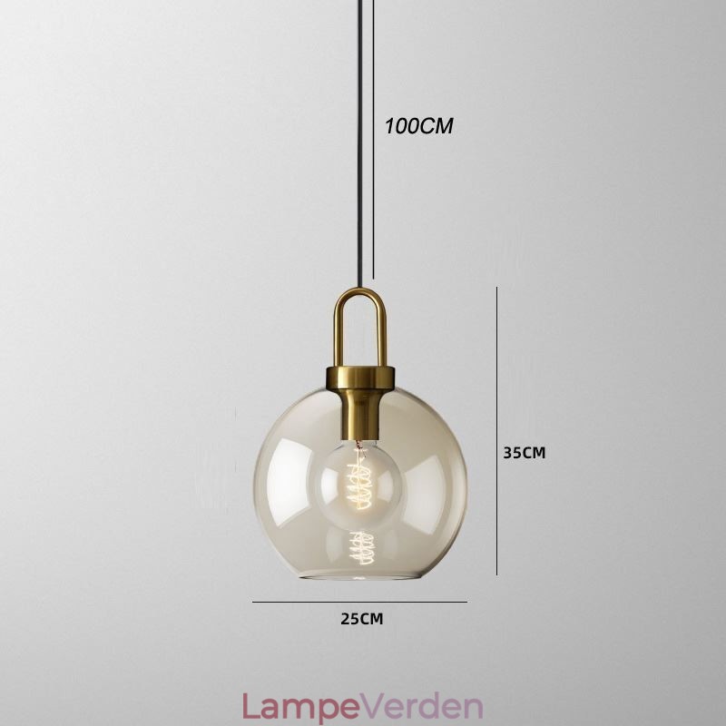 3 lys pendel med glas skærmø