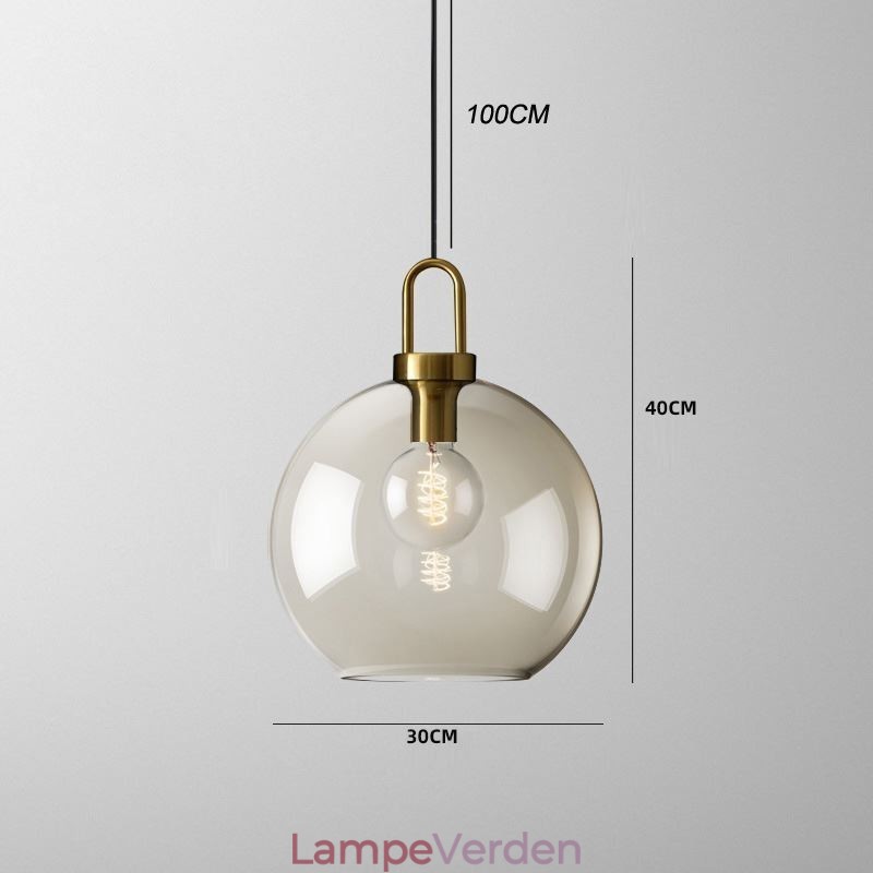 3 lys pendel med glas skærmø