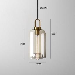3 lys pendel med glas skærmø