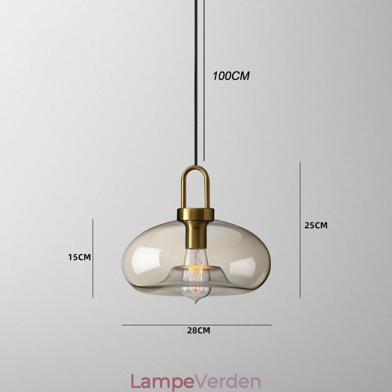3 lys pendel med glas skærmø
