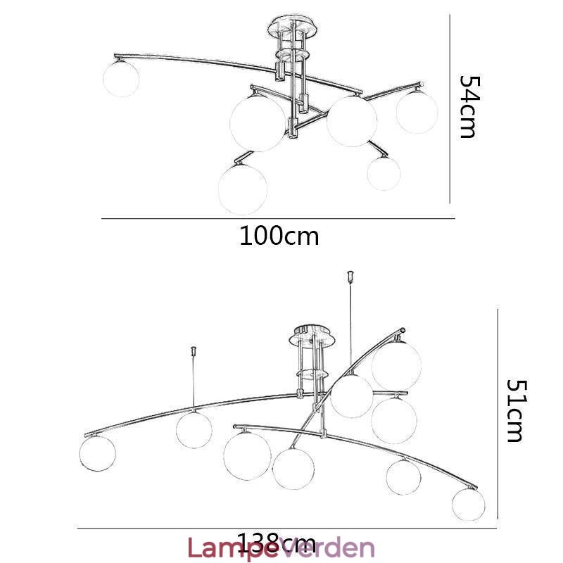Magic Bean Lysekrone Glas Pendel Light