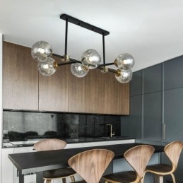 6 lys moderne glasloftslys Magic Bean lysarmatur