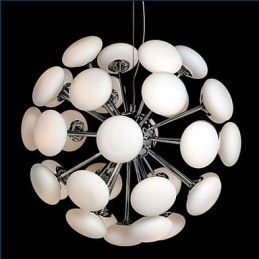 ModernYestaurant Lampe Enkel cirkulær glas kunst pendel europæisk stil