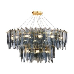 Moderne rund glas pendant lys Elegant glas lysekrone