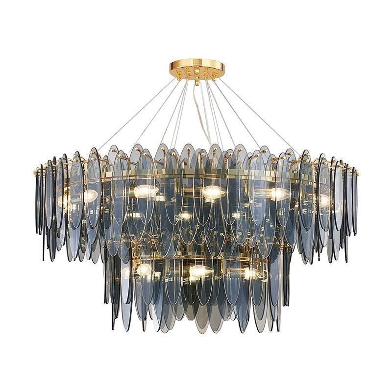 Moderne rund glas pendant lys Elegant glas lysekrone