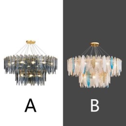 Moderne rund glas pendant lys Elegant glas lysekrone