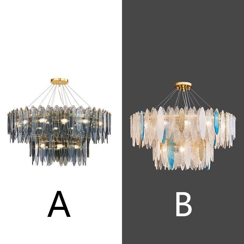 Moderne rund glas pendant lys Elegant glas lysekrone