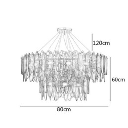Moderne rund glas pendant lys Elegant glas lysekrone