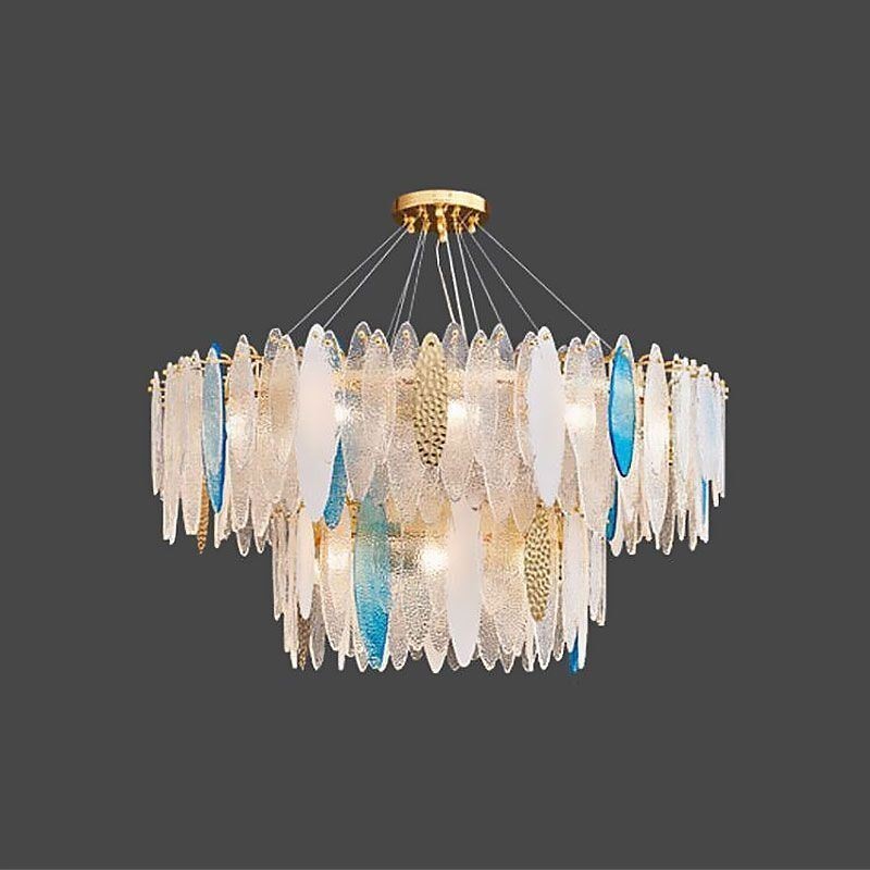 Moderne rund glas pendant lys Elegant glas lysekrone