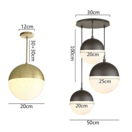 Moderne glaskugle vedhængslampe Island Ideas Lamp