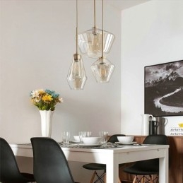 Moderne simpelt glas pendellampe
