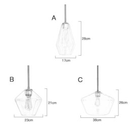 Moderne simpelt glas pendellampe
