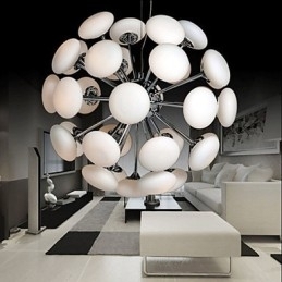 ModernYestaurant Lampe Enkel cirkulær glas kunst pendel europæisk stil