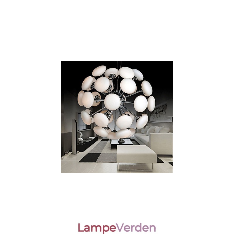 ModernYestaurant Lampe Enkel cirkulær glas kunst pendel europæisk stil