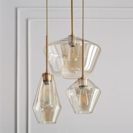 Moderne simpelt glas pendellampe