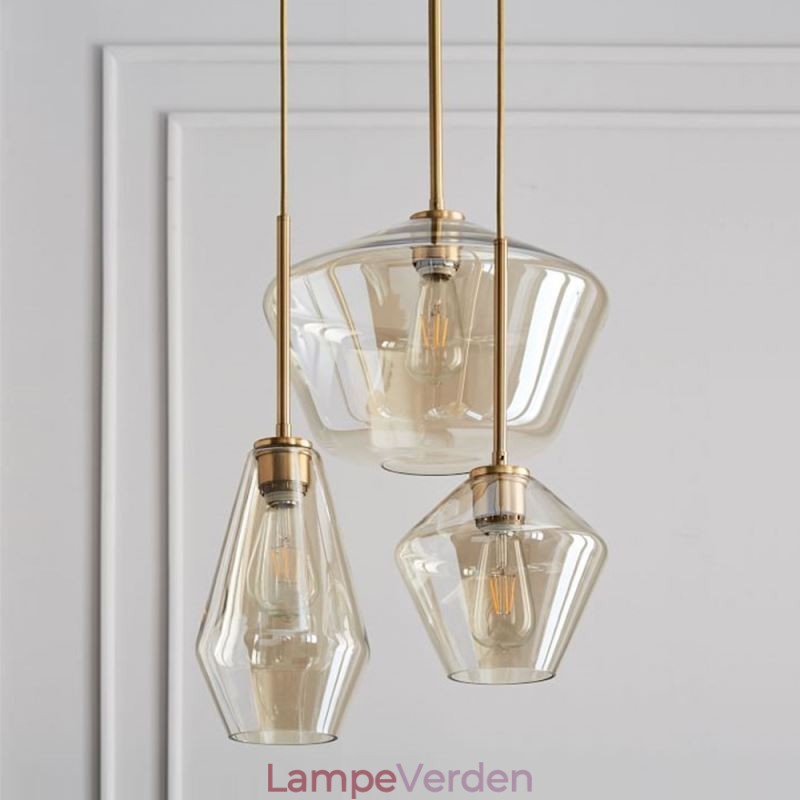 Moderne simpelt glas pendellampe