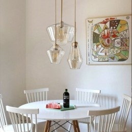 Moderne simpelt glas pendellampe
