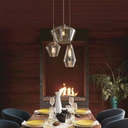 Moderne simpelt glas pendellampe