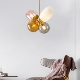 Nordic Unique Pendel Lys Farvet Glas Prinsesse Ballon Lys Børn