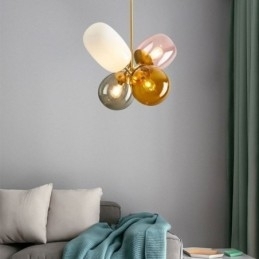 Nordic Unique Pendel Lys Farvet Glas Prinsesse Ballon Lys Børn