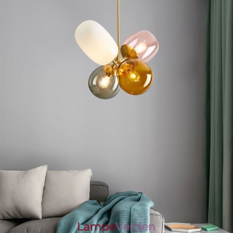 Nordic Unique Pendel Lys Farvet Glas Prinsesse Ballon Lys Børn