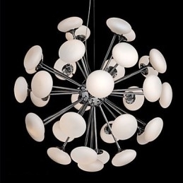ModernYestaurant Lampe Enkel cirkulær glas kunst pendel europæisk stil