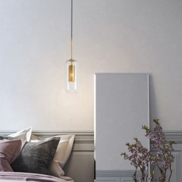 Nordic Pendel i klart glas Unik Pendel i indre messing, udhulet