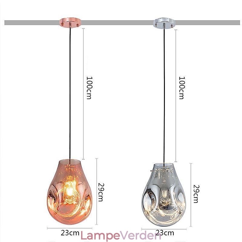 Farverigt pendant lys sæbeboble glas loft lys ø lampe