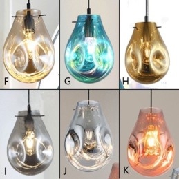 Farverigt pendant lys sæbeboble glas loft lys ø lampe