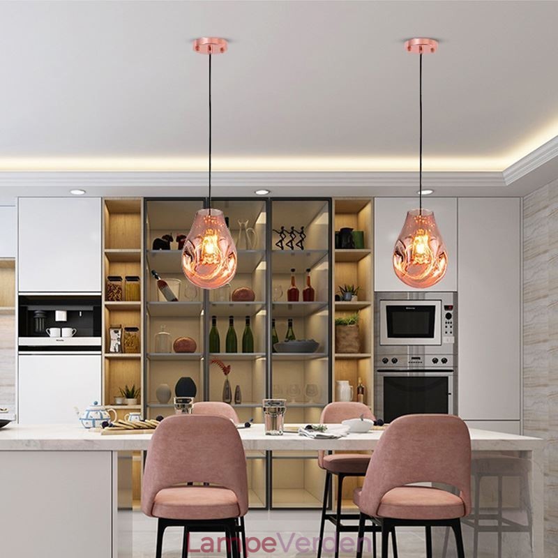 Farverigt pendant lys sæbeboble glas loft lys ø lampe