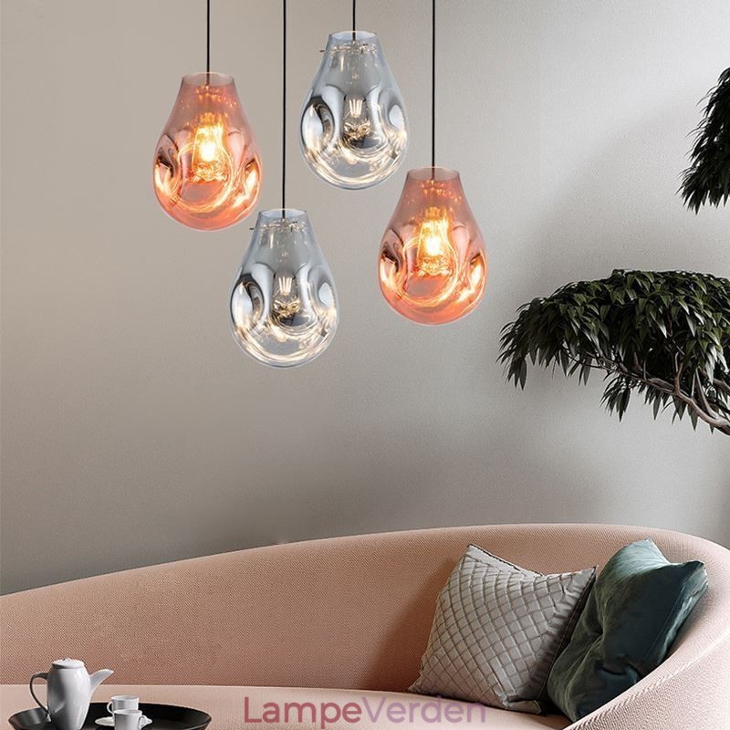 Farverigt pendant lys sæbeboble glas loft lys ø lampe