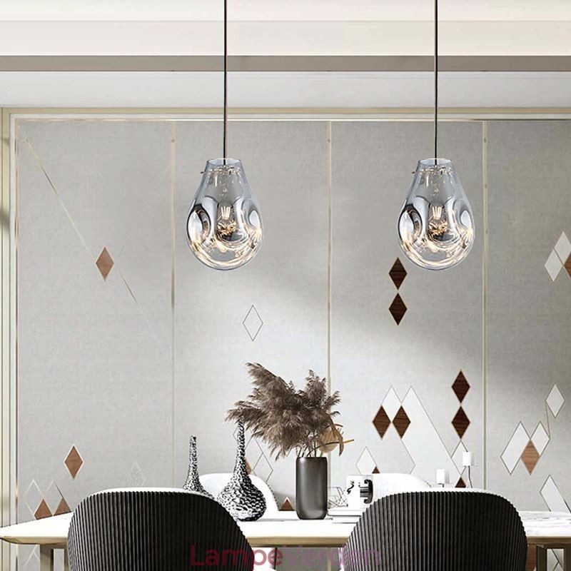 Farverigt pendant lys sæbeboble glas loft lys ø lampe