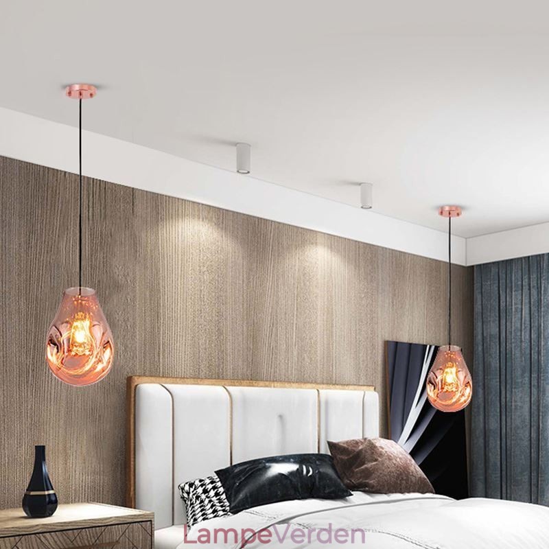 Farverigt pendant lys sæbeboble glas loft lys ø lampe