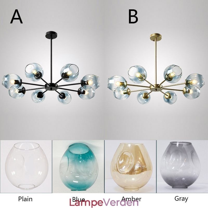 Nordic Glass Pendel Light Magic Bean Shape Lampe Lysekrone Belysning