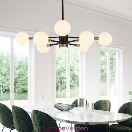 Nordisk Glas Pendel Mælkehvid Rund Lampe Lysekrone Belysning Nordisk Glas Pendel Mælkehvid Rund Lampe Lysekrone Belysning