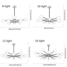 Nordisk Glas Pendel Mælkehvid Rund Lampe Lysekrone Belysning